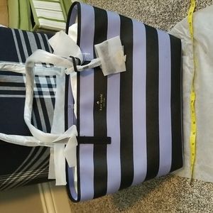 NWT Kate Spade handbags blue black stripe